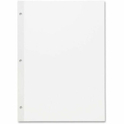 Sparco Unruled Filler Paper: 100 Sheets 20 lb Letter Size White Reinforced Edges - Paper