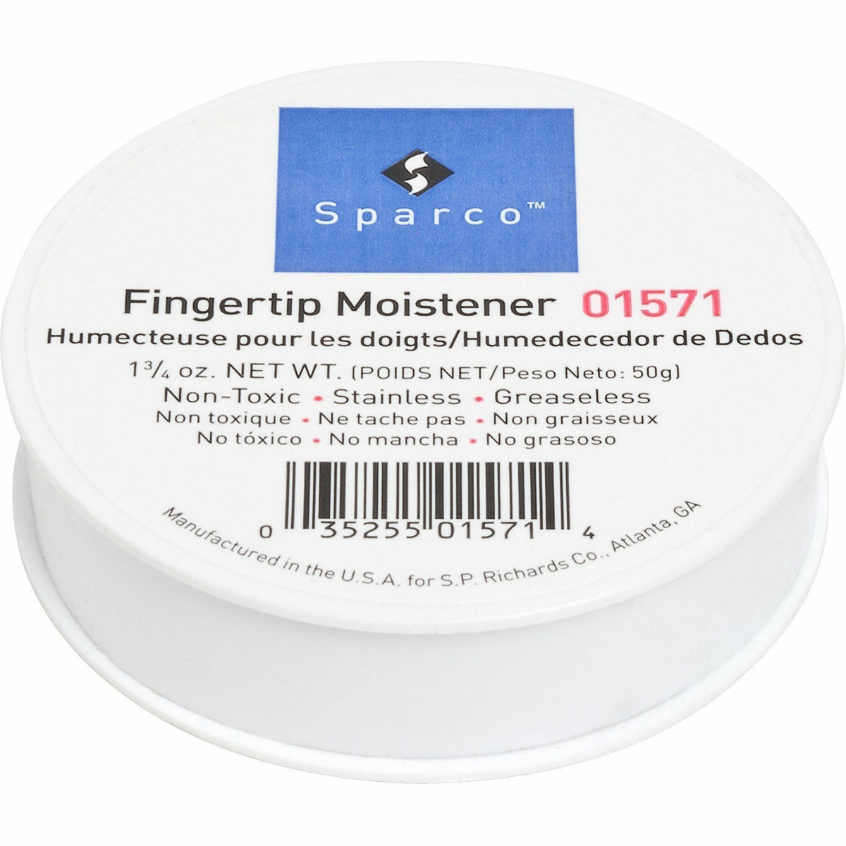 Sparco Fingertip Moistener - Non-slip Greaseless Stainingless - 1.75 oz - Mailroom Equipment & Supplies