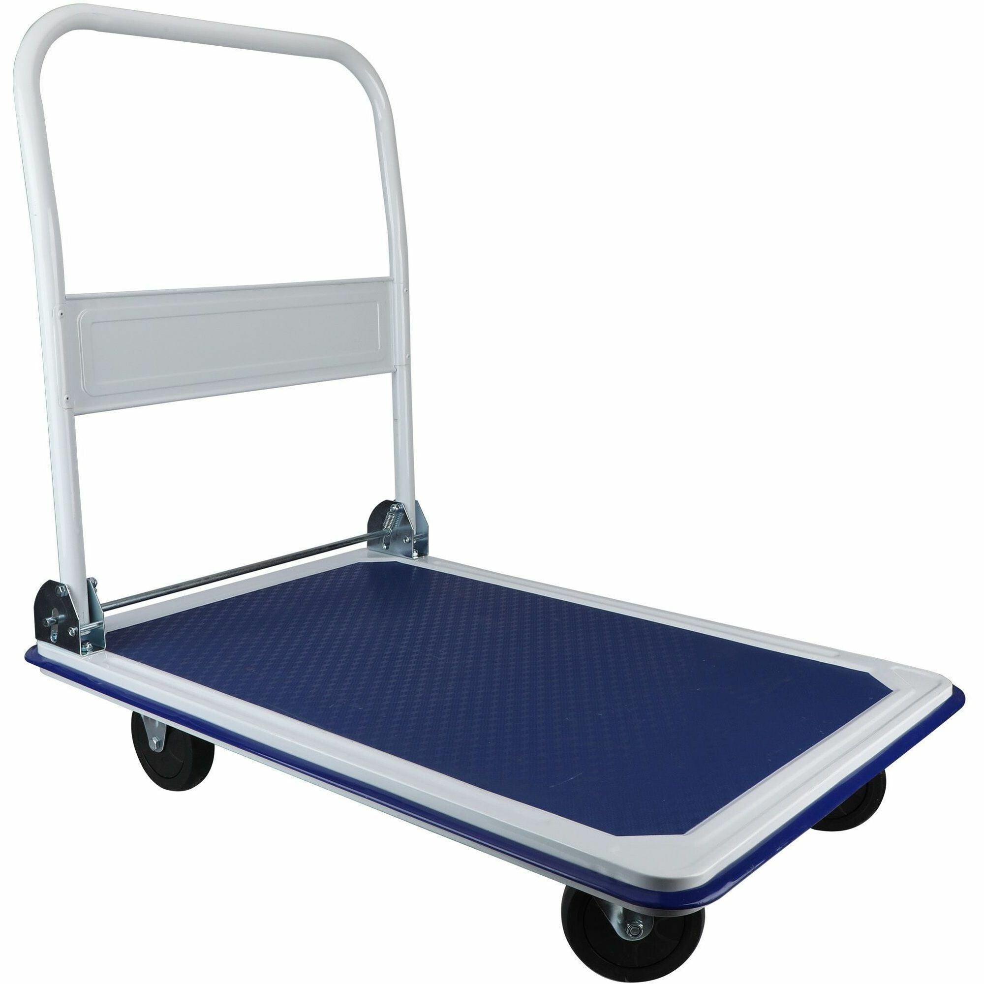 Sparco Folding Platform Truck - Tubular Handle - 660 lb Capacity - Steel, Polyvinyl Chloride (PVC) - 24.75" Width x 36" Depth x 29.50" Height - Gray - 1 Each