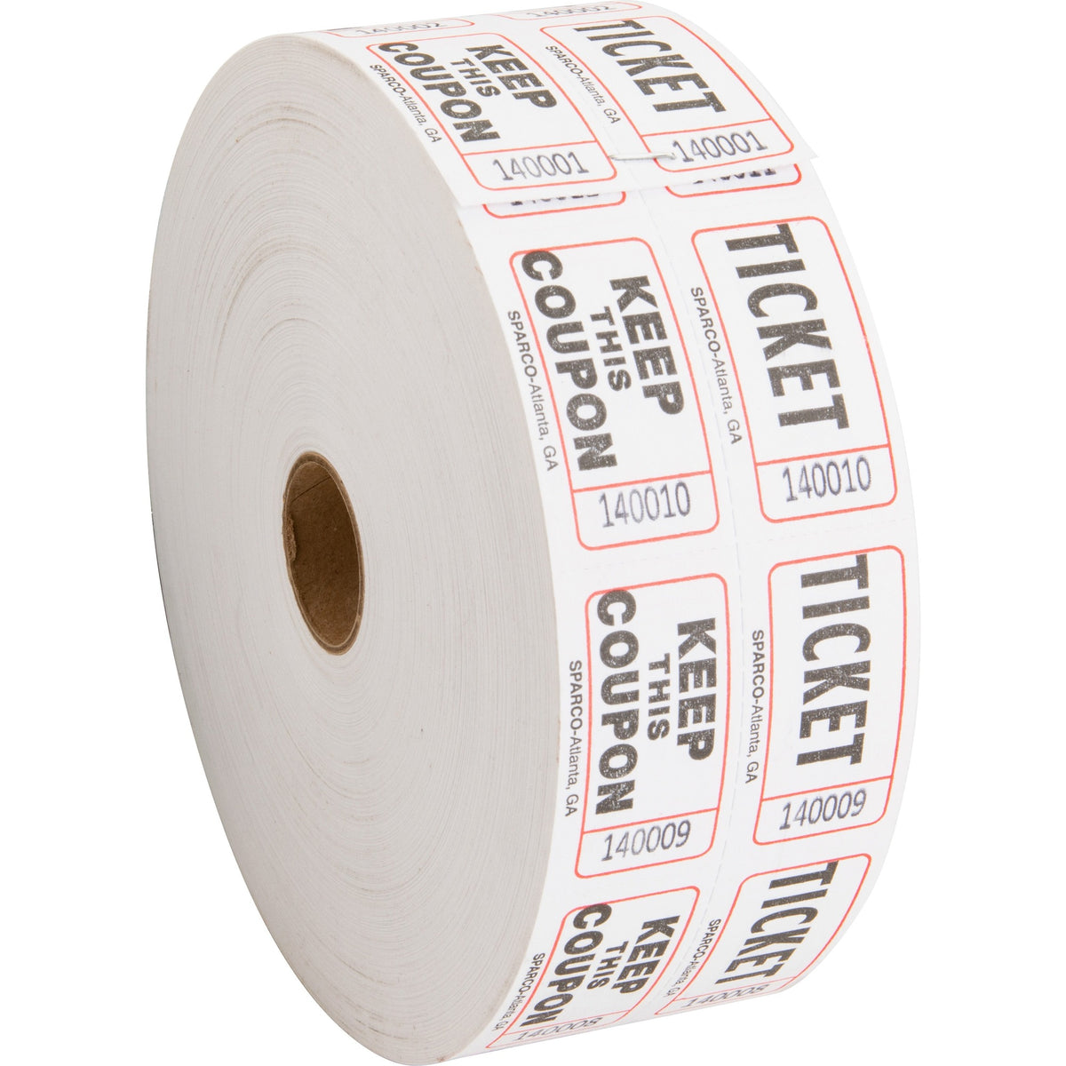 Sparco Roll Tickets - White - 2000 / Roll
