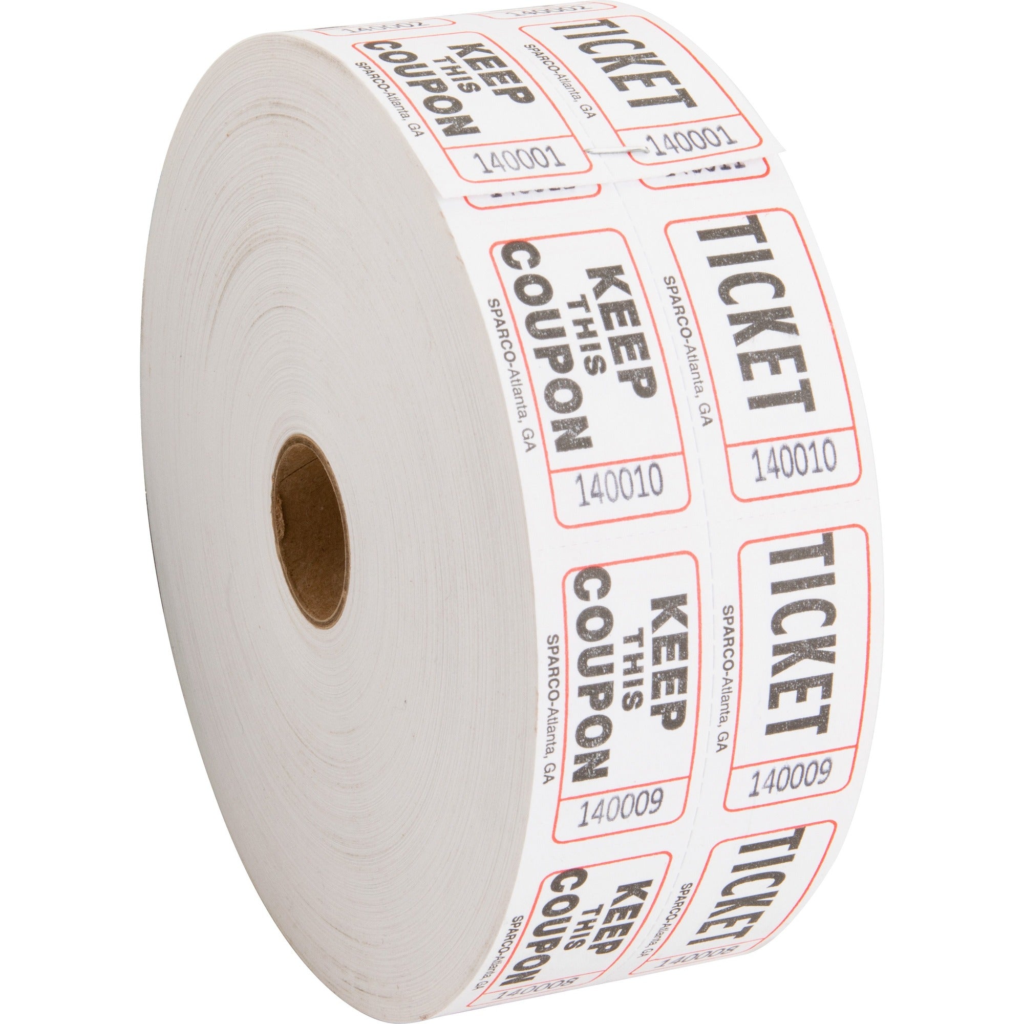 Sparco Roll Tickets - White - 2000 / Roll