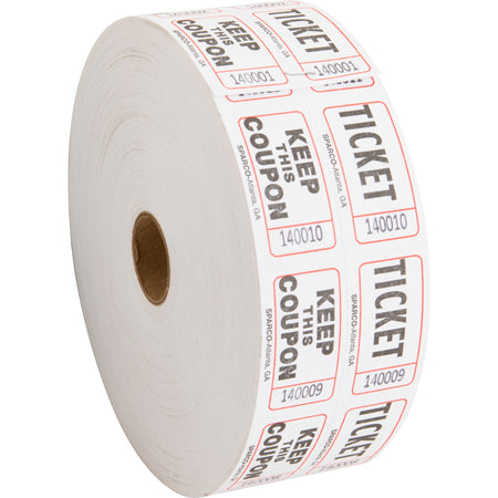 Sparco Roll Tickets - White - 2000 / Roll