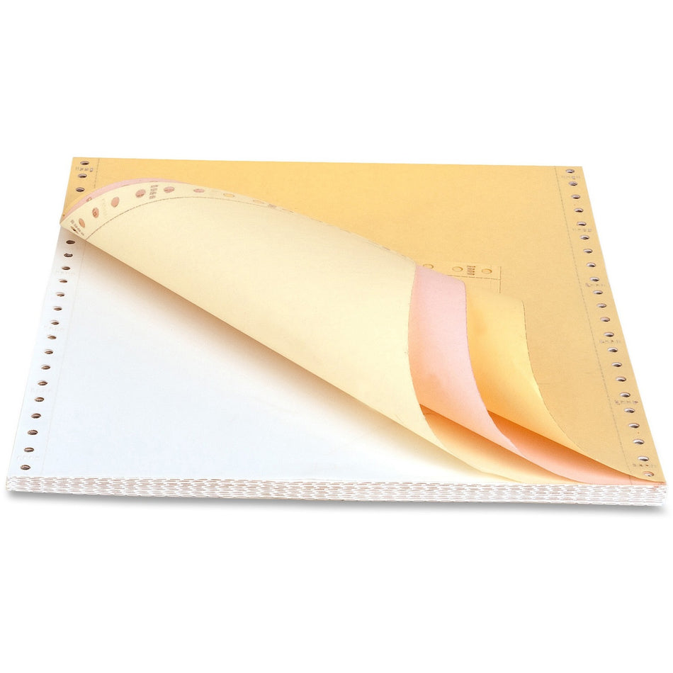 Sparco 4-part Cont.-form Multicolor Computer Paper - Letter - 8 1/2" x 11" - 15 lb Basis Weight - Perforated - Assorted - 900 / Carton