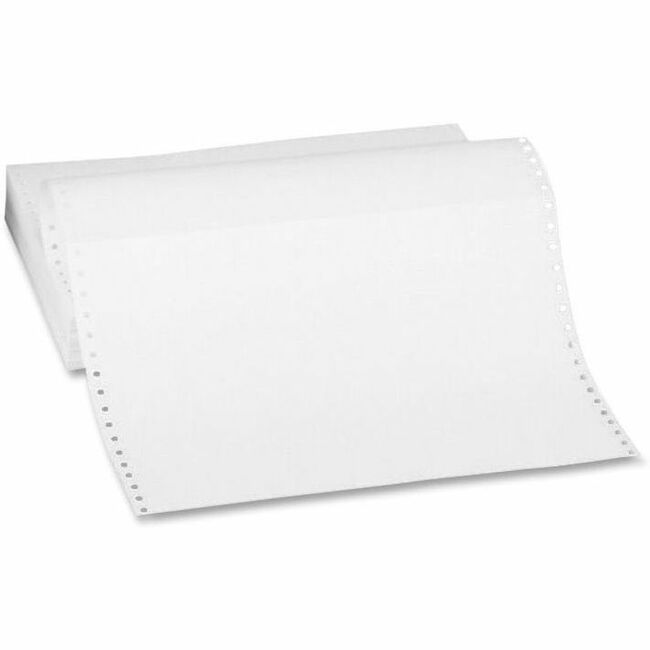 Sparco Continuous-form Plain Computer Paper - 14 7/8" x 11" - 20 lb Basis Weight - Perforated - White - 2700 / Carton