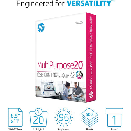 HP Multipurpose20 Copy Paper - White - Alternate-Image1