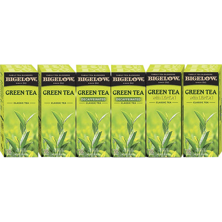 Bigelow Assorted Flavor Green Tea Bag - Green Tea - 28/Box - 6 / Carton