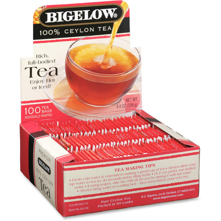 Bigelow 100% Ceylon Black Tea Bag - Black Tea - 100 / Box