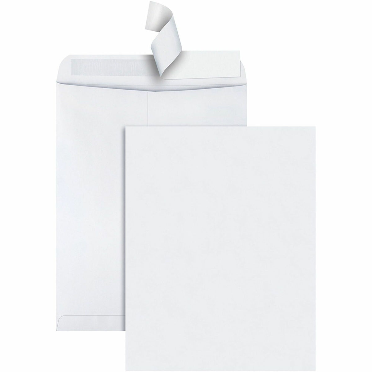 Quality Park 12 x 15-1/2 Catalog Mailing Envelopes with Redi-Strip® Self-Seal Closure - Catalog - #15 1/2 - 12" Width x 15 1/2" Length - 28 lb - Peel & Seal - White - Wove - 100 / Box