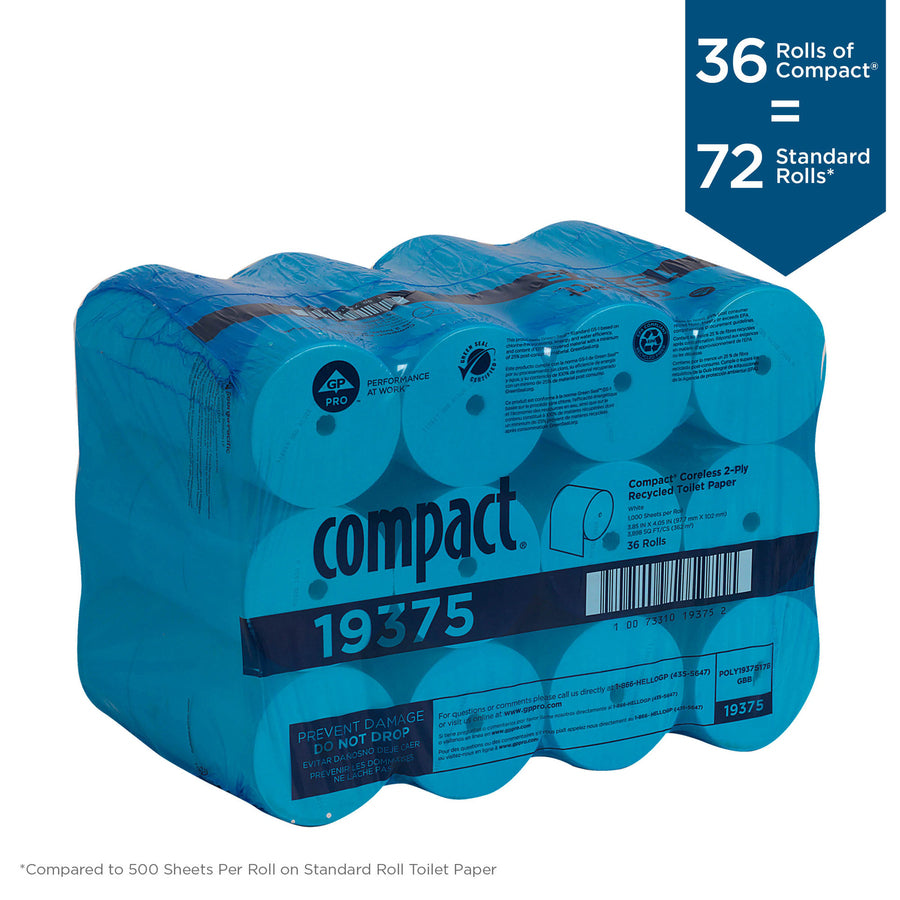 Compact Coreless Recycled Toilet Paper - Alternate-Image1
