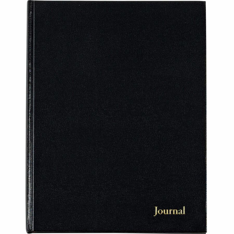 TOPS Professional Business Journal with Ribbon - Letter - 160 Sheets - Sewn - 20 lb Basis Weight - Letter - 8 1/2" x 11" Sheet Size - White Paper - Black Cover - Acid-free, Hard Cover - 1 Each