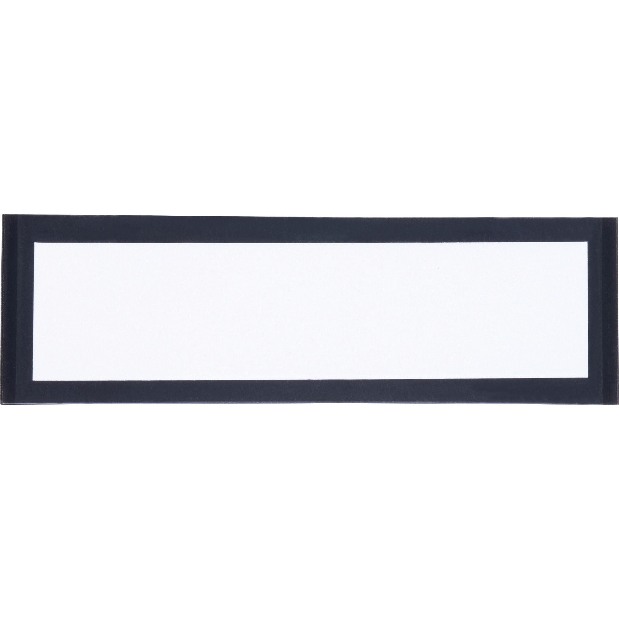 Tatco Label Inserts Magnetic Label Holders - Support 1" x 4" Media - 1.3" Height x 4.4" Width - Vinyl - Black - 10 / Pack