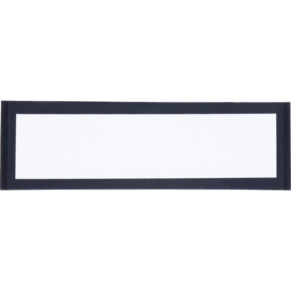 Tatco Label Inserts Magnetic Label Holders - Support 1" x 4" Media - 1.3" Height x 4.4" Width - Vinyl - Black - 10 / Pack