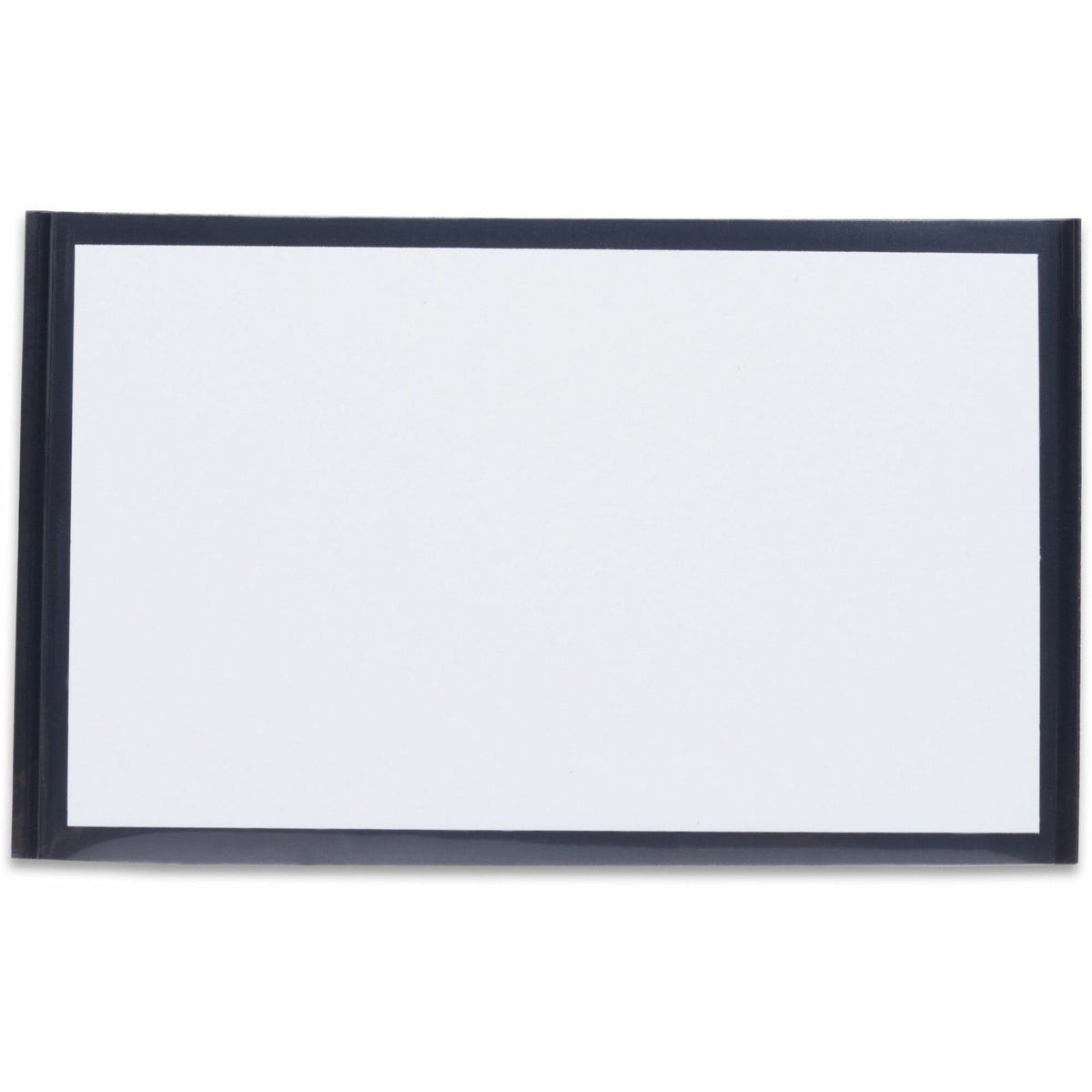 Tatco Label Inserts Magnetic Label Holders - Support 3" x 5" Media - 3.4" Height x 5.4" Width - Vinyl - Black - 10 / Pack