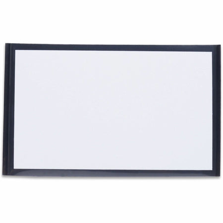 Tatco Label Inserts Magnetic Label Holders - Support 3" x 5" Media - 3.4" Height x 5.4" Width - Vinyl - Black - 10 / Pack