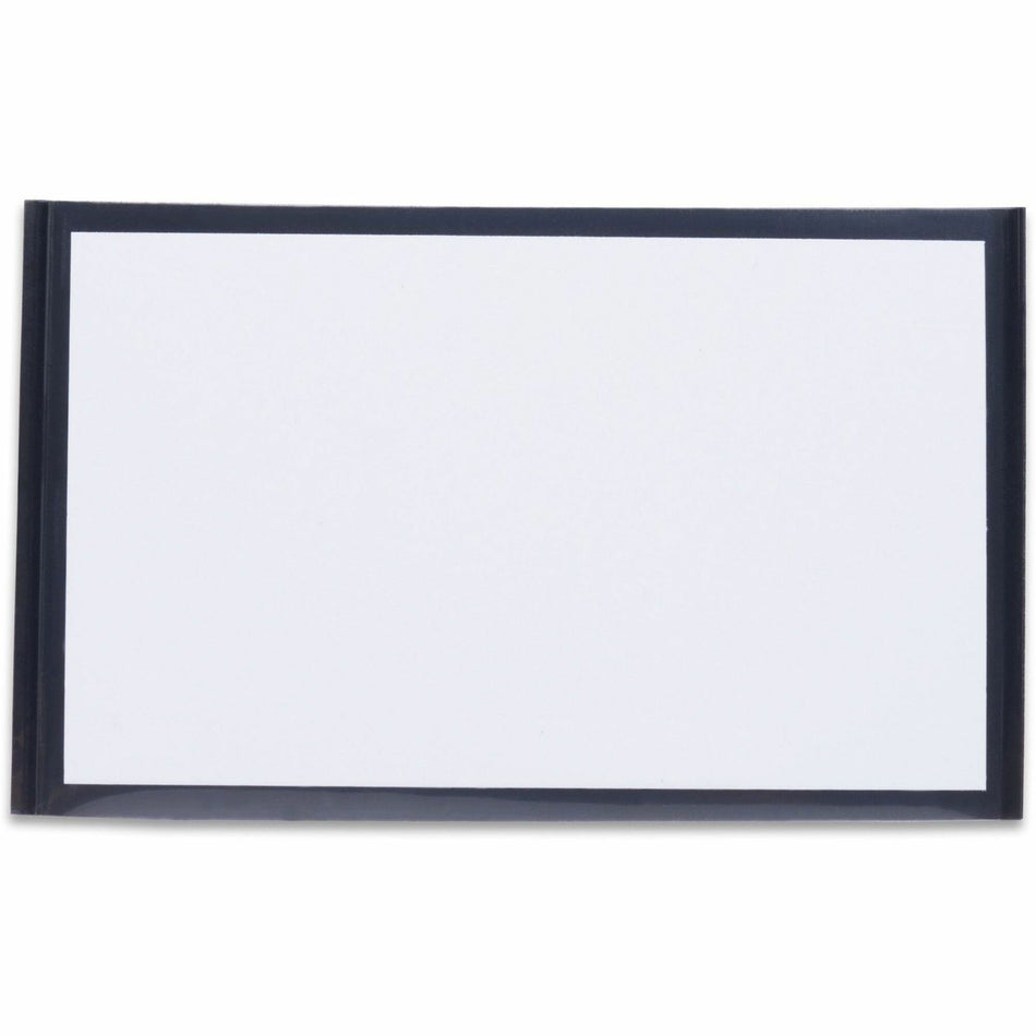 Tatco Label Inserts Magnetic Label Holders - Support 3" x 5" Media - 3.4" Height x 5.4" Width - Vinyl - Black - 10 / Pack