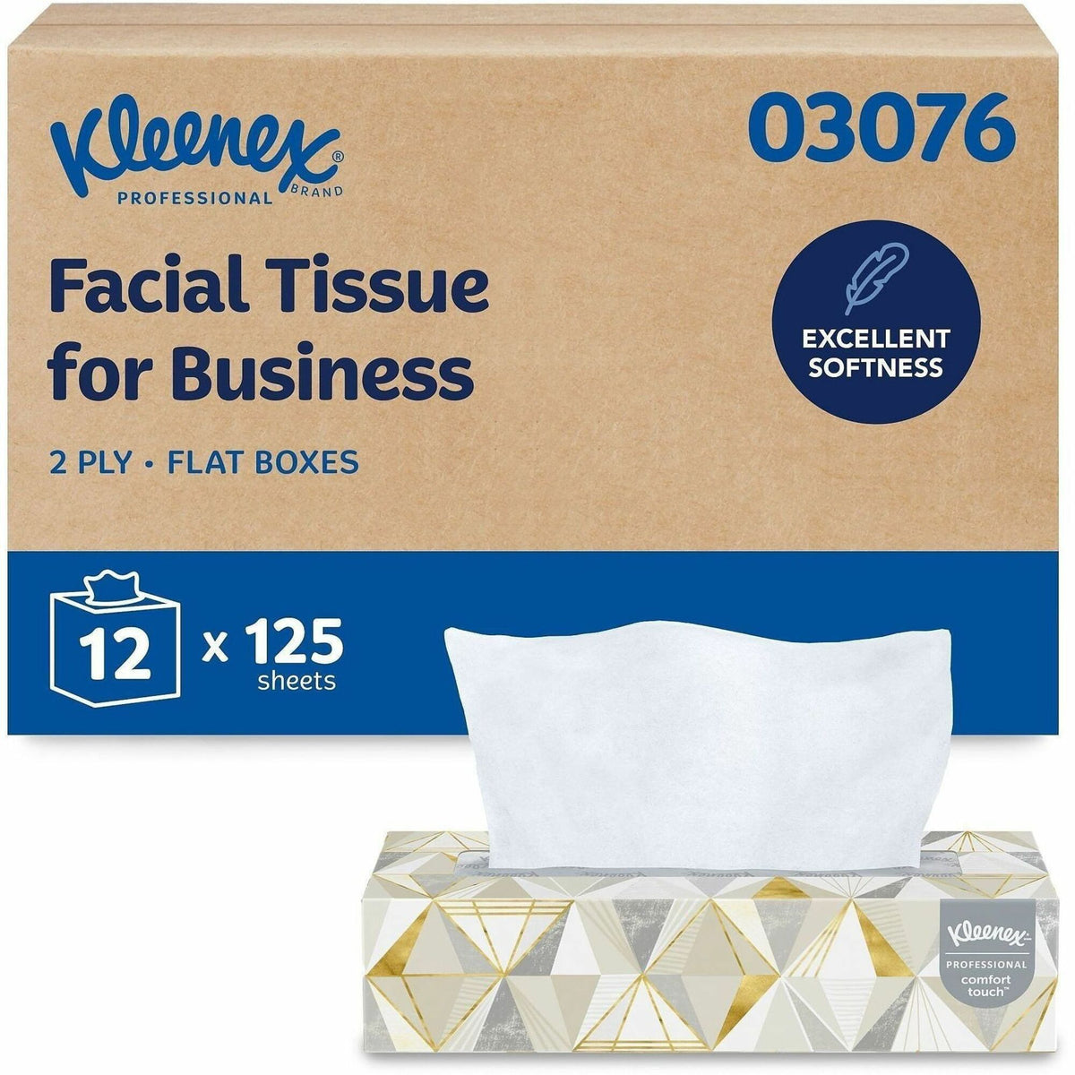 Kleenex Professional Facial Tissue for Business - Flat Box - 2000