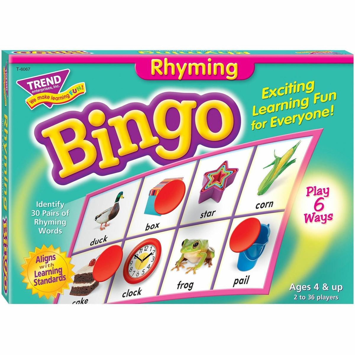 Trend Rhyming Bingo Game - Theme/Subject: Learning - 4 Year & Up - Multi