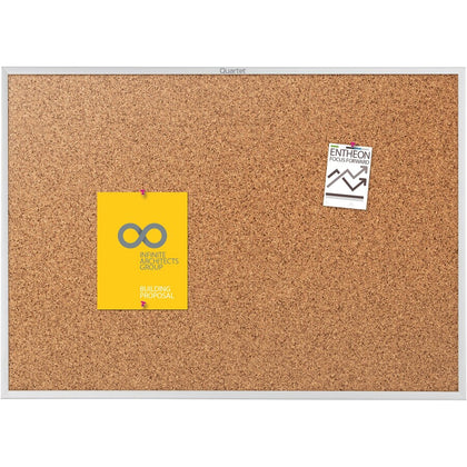Quartet Classic Series Bulletin Board - 48’’x72’’ - Natural Cork - Heavy Duty - Boards