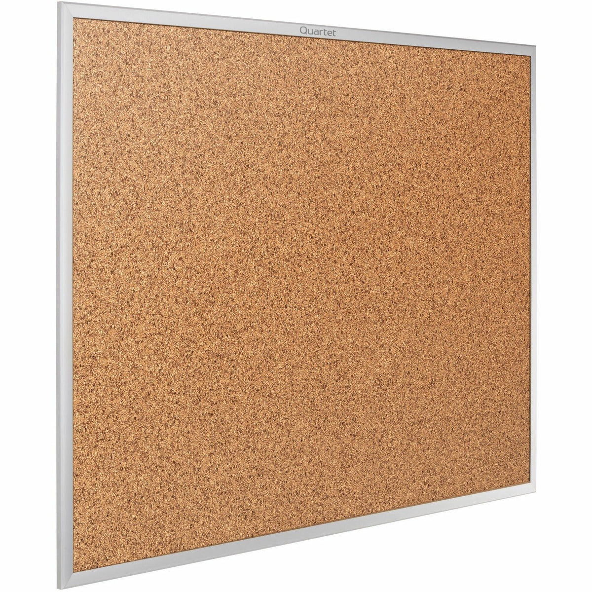 Quartet Classic Series Bulletin Board - 48" Board Height x 96" Board Width - Brown Natural Cork Surface - Heavy-gauge, Self-healing, Heavy Duty - Silver Aluminum Frame - 1 Each