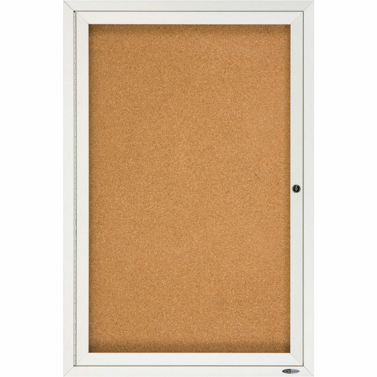 Quartet Enclosed Bulletin Board for Indoor Use - 36" Board Height x 24" Board Width - Brown Natural Cork Surface - Hinged, Self-healing, Shatter Proof, Lock, Durable - Silver Aluminum Frame - 1 Each