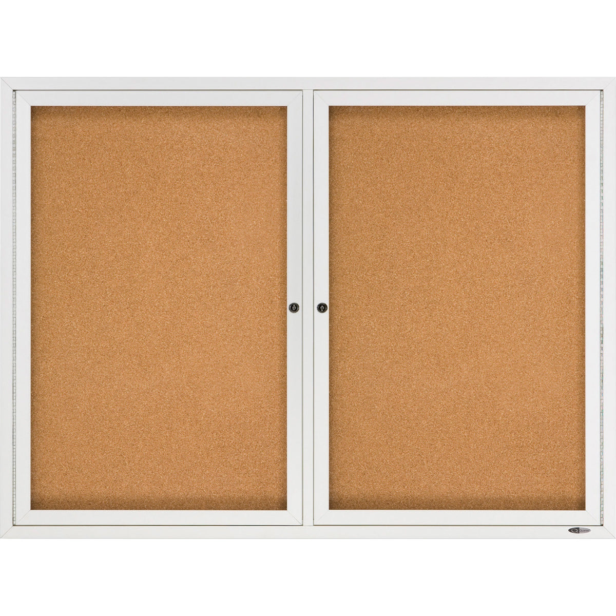 Quartet Enclosed Bulletin Board for Indoor Use - 36" Board Height x 48" Board Width - Brown Natural Cork Surface - Hinged, Self-healing, Shatter Proof, Rounded Corner, Durable - Silver Aluminum Frame - 1 Each