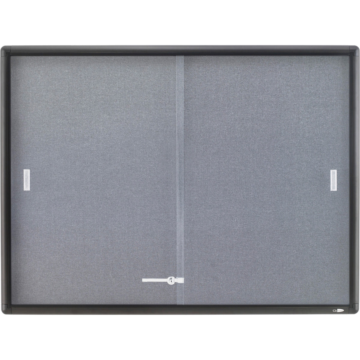 Quartet Enclosed Bulletin Board - 36" Board Height x 48" Board Width - Gray Fabric Surface - Self-healing - Graphite Frame - 1 Each