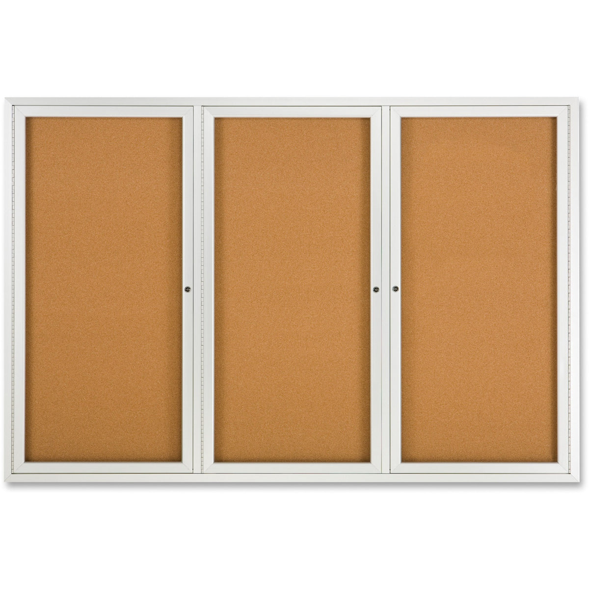 Quartet Enclosed Bulletin Board for Indoor Use - 48" Board Height x 72" Board Width - Brown Natural Cork Surface - Hinged, Self-healing, Shatter Proof, Rounded Corner, Durable - Silver Aluminum Frame - 1 Each
