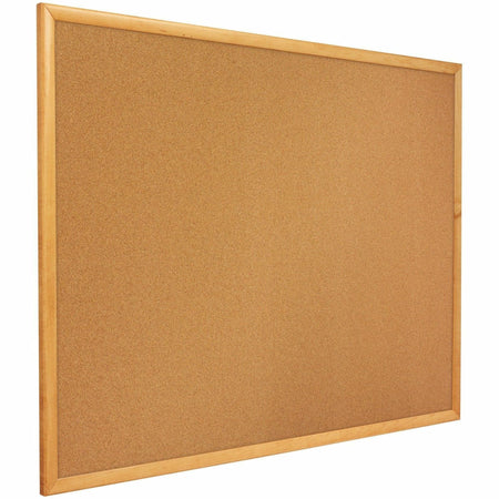 Quartet Classic Series Cork Bulletin Board - 24" Board Height x 36" Board Width - Brown Natural Cork Surface - Self-healing, Flexible, Durable - Oak Frame - 1 Each