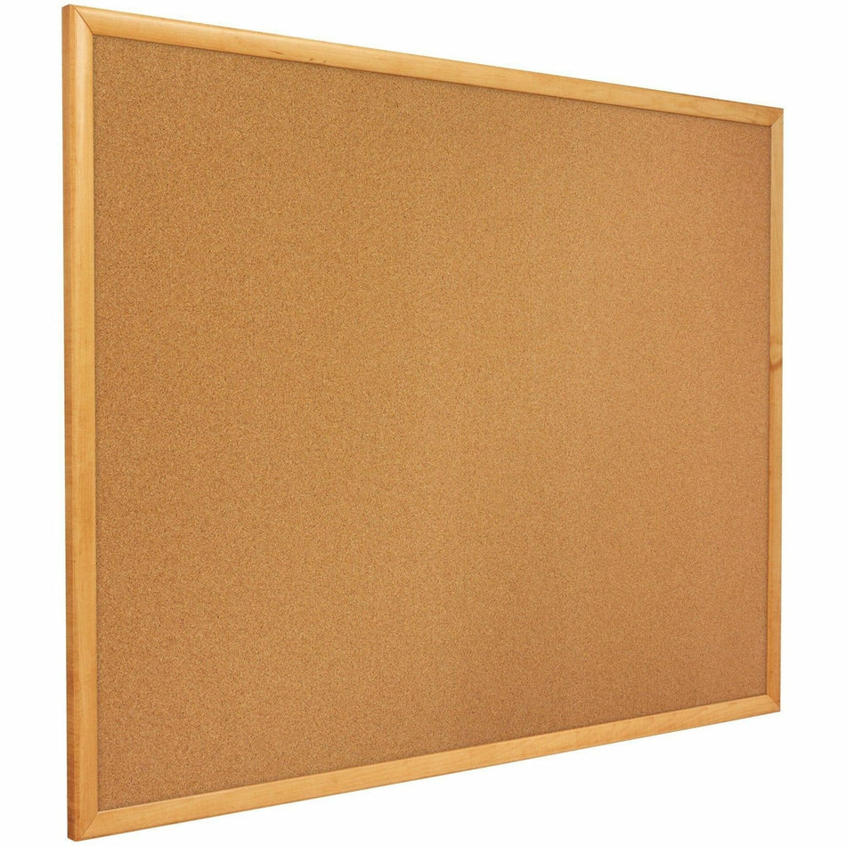Quartet Classic Series Cork Bulletin Board - 24" Board Height x 36" Board Width - Brown Natural Cork Surface - Self-healing, Flexible, Durable - Oak Frame - 1 Each