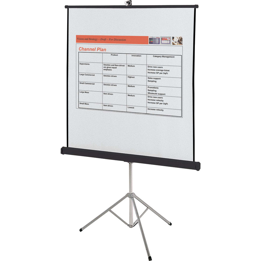 Quartet Manual Projection Screen - 1:1 - Matte White - 70" Height x 70" Width - Surface Mount
