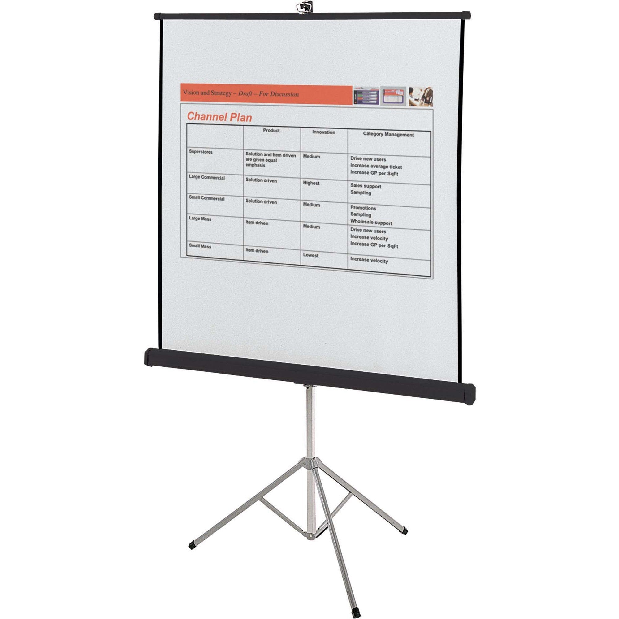 Quartet Manual Projection Screen - 1:1 - Matte White - 70" Height x 70" Width - Surface Mount