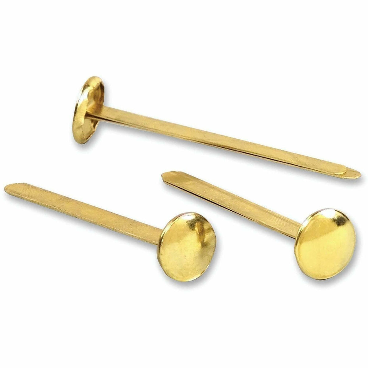 ACCO Brass Fasteners - 0.47" Head - 2" Length - 100 Sheet Capacity - Flexible, Heavy Duty, Corrosion-free, Self-piercing Point, Rust Proof - Brass - 100 / Box