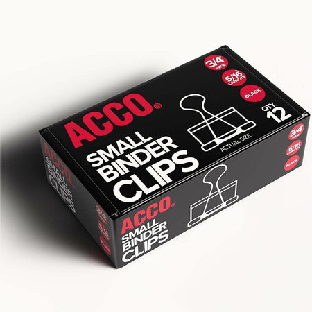 ACCO Small Foldback Binder Clips - Right