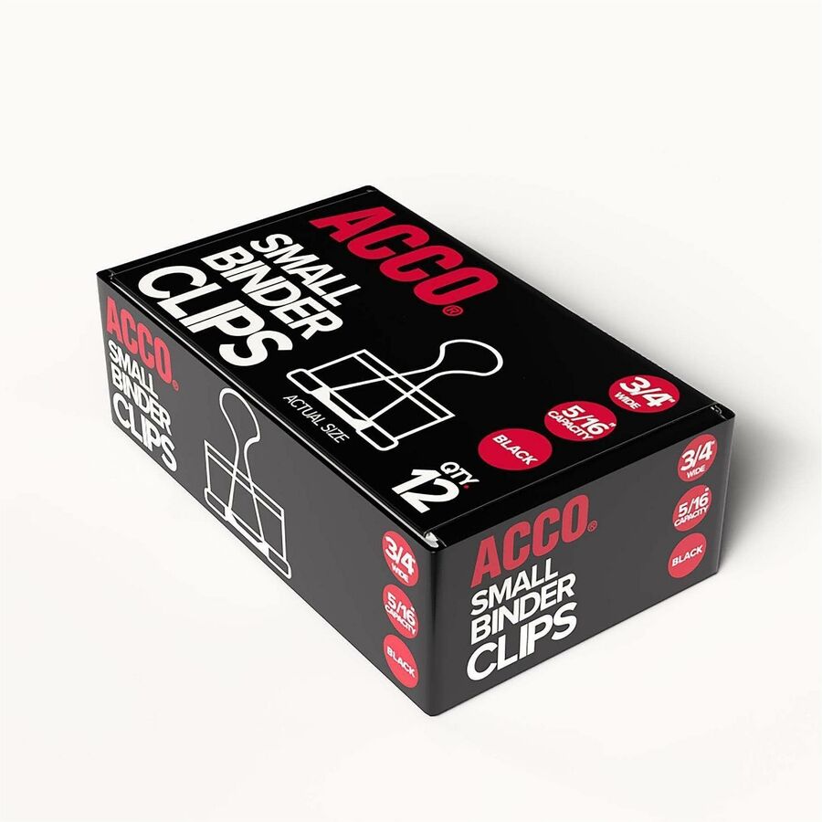 ACCO Small Foldback Binder Clips - Left