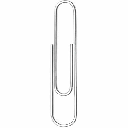 ACCO Premium Paper Clips - No. 1 - 10 Sheet Capacity - Galvanized, Corrosion Resistant - Silver - Metal, Zinc Plated - 100/Box - 10 / Pack