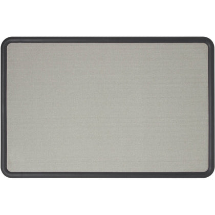 Quartet Contour Bulletin Board: 24x36 Gray Fabric Surface Self-healing - Boards