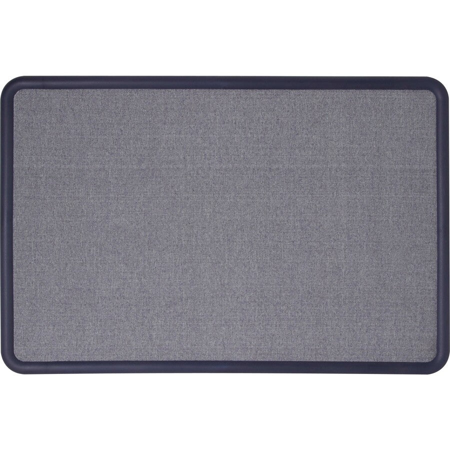 Quartet Contour Bulletin Board - 36" Board Height x 48" Board Width - Blue Fabric Surface - Durable, Self-healing - Navy Frame - 1 Each