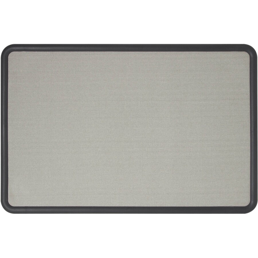 Quartet Contour Bulletin Board - 36" Board Height x 48" Board Width - Gray Fabric Surface - Durable, Self-healing - Black Frame - 1 Each