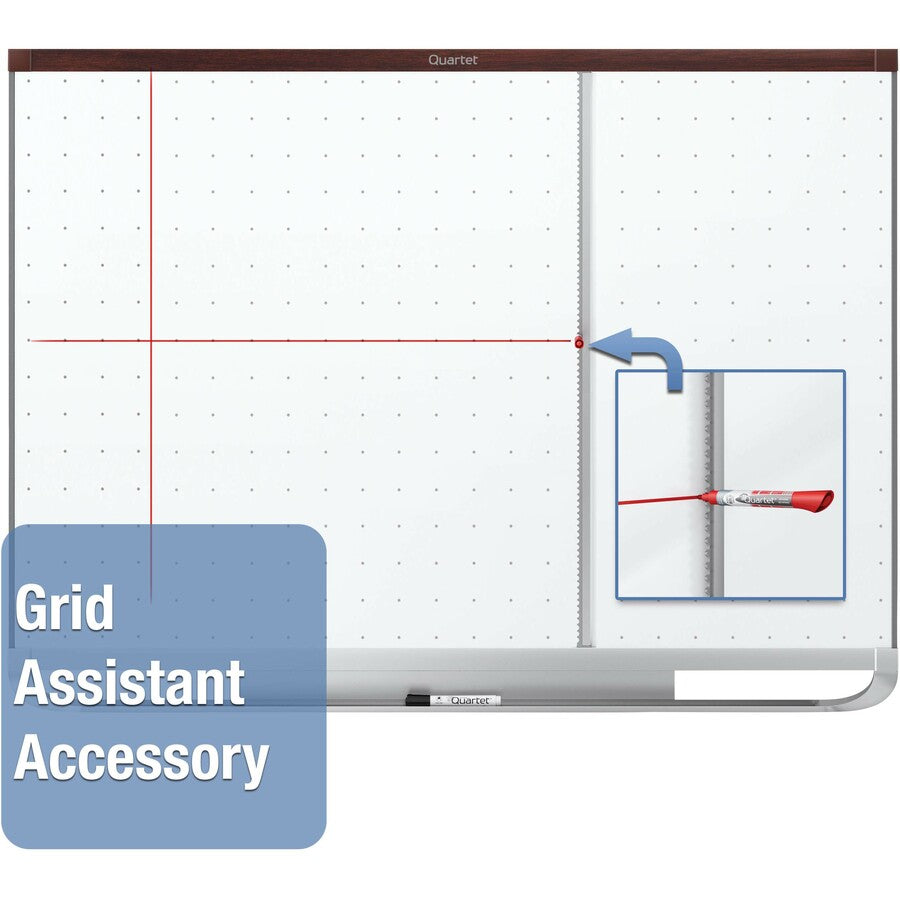 Quartet Contour Bulletin Board - 36" Board Height x 48" Board Width - Gray Fabric Surface - Durable, Self-healing - Black Frame - 1 Each