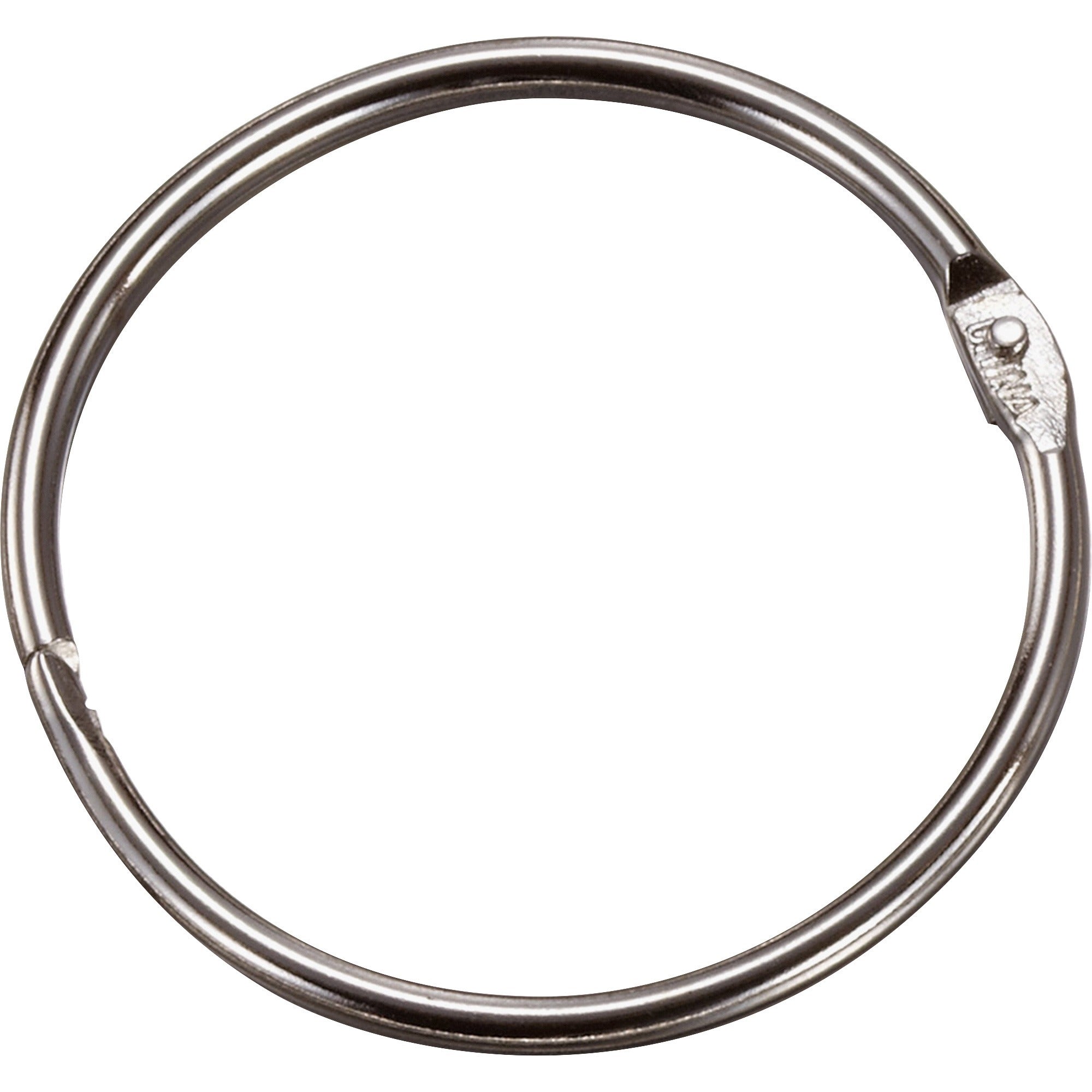 Officemate Loose-Leaf Book Rings - 1.5" Diameter - Silver - Metal - 100 / Box