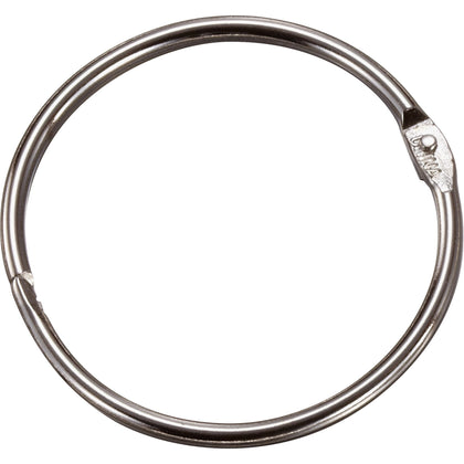 Officemate Loose-Leaf Book Rings: 1.5’’ Silver Metal Rings (100/Box) - Binder / Bulldog Clips