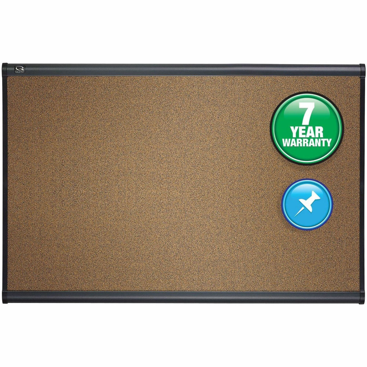 Quartet Prestige Bulletin Board - 48" Board Height x 72" Board Width - Brown Cork Surface - Self-healing, Durable - Graphite Frame - 1 Each