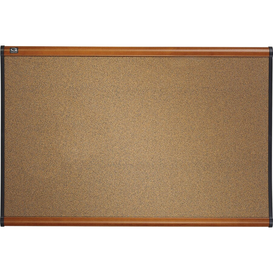 Quartet Prestige Embossed Foam Bulletin Board - 36" Board Height x 48" Board Width - Black Foam Surface - Self-healing - Silver Aluminum Frame - 1 Each