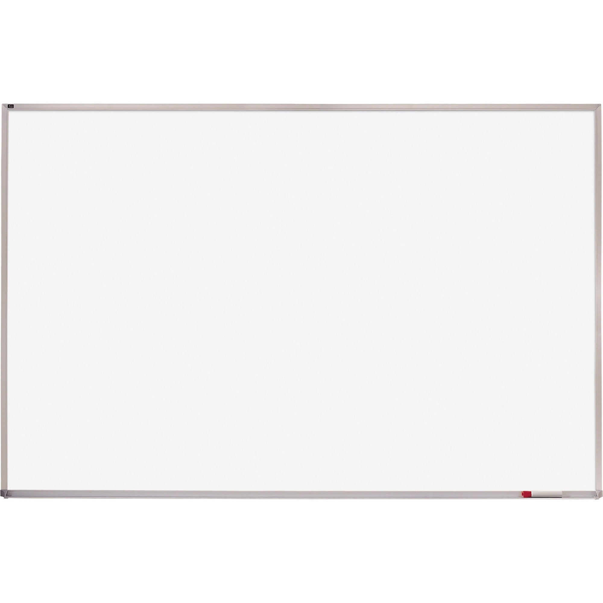 Quartet Whiteboard - 48" (4 ft) Width x 96" (8 ft) Height - White Melamine Surface - Silver Aluminum Frame - Horizontal - 1 Each