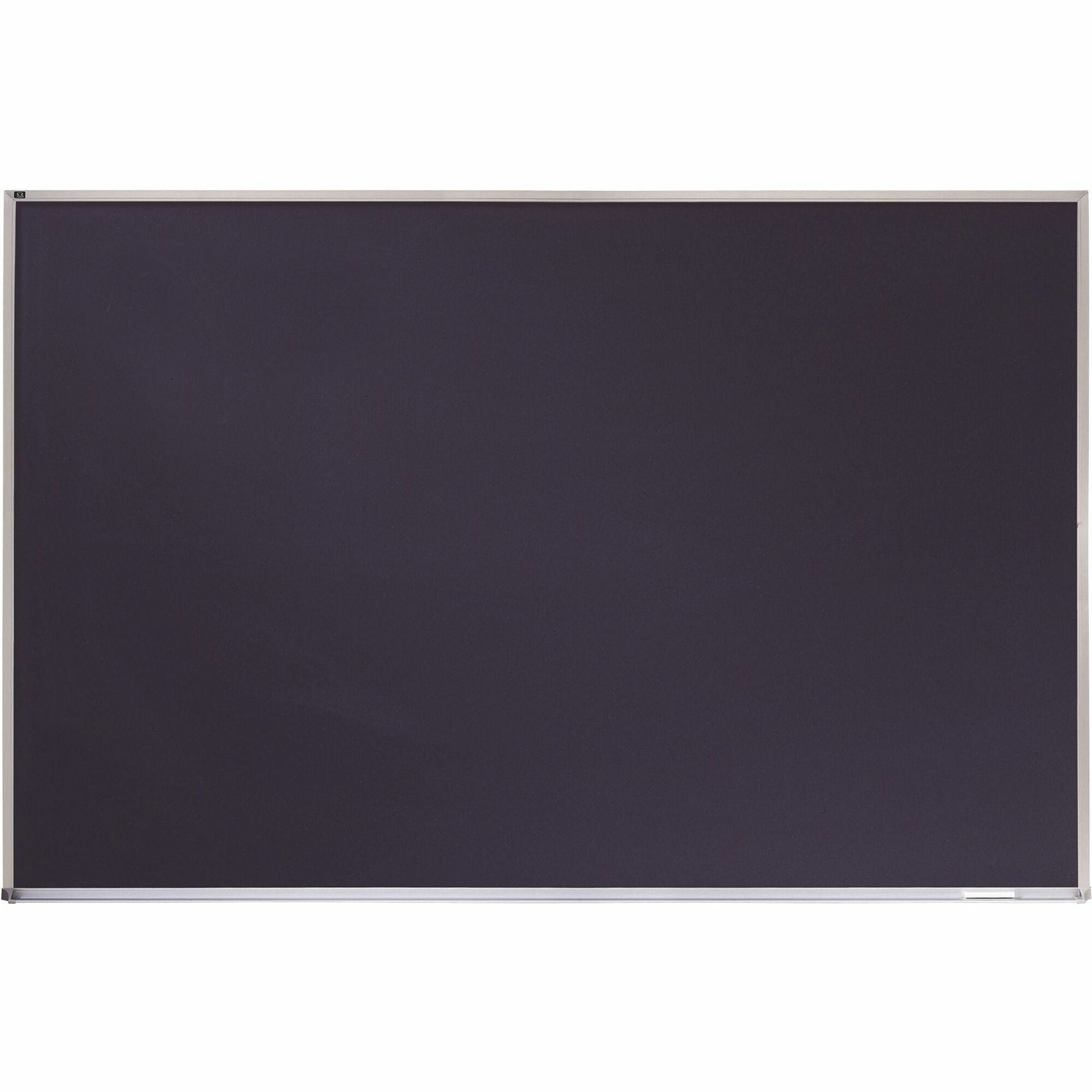 Quartet DuraMax Porcelain Magnetic Chalkboard - 72" (6 ft) Width x 48" (4 ft) Height - Black Porcelain Surface - Silver Aluminum Frame - Horizontal - Magnetic - 1 Each