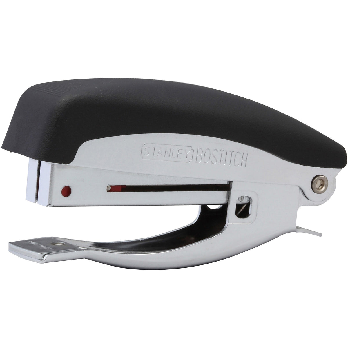 Bostitch Deluxe Hand-held Stapler - Staples Upto 20 Sheet of 20lb Paper - Holds Upto 105 Staple - Half Strip - Staple Size: 0.25" - 2.50" Throat Depth - Chrome - Metal, Rubber - 1 Each