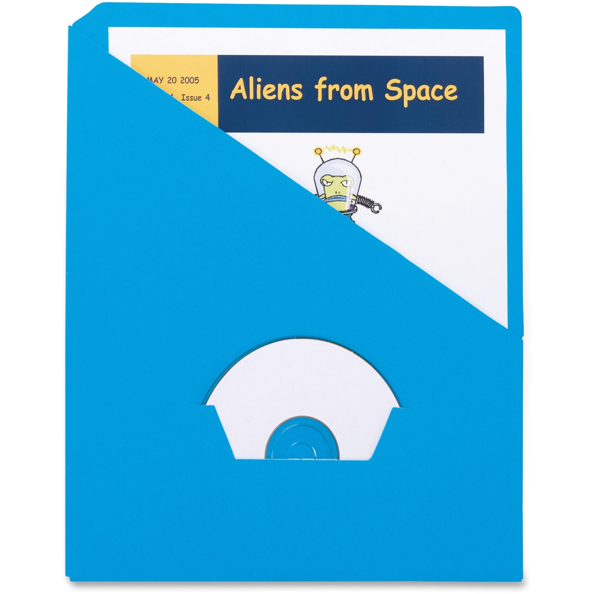 Pendaflex Essentials Letter Recycled Project File - 8 1/2" x 11" - 3 1/2" Expansion - 11 pt. - Blue - Tear Proof, Punched - 10% Recycled - 25 / Pack