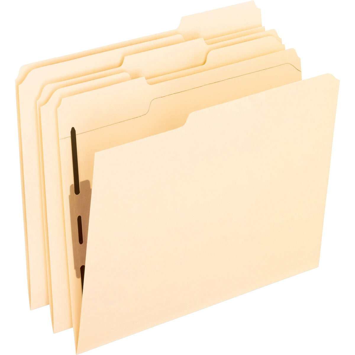 Pendaflex 1/3 Tab Cut Letter Recycled Fastener Folder - 8 1/2" x 11" - 2 Fastener(s) - 2" for Folder - Top Tab Location - Assorted Tab Position - 11 pt. - Manila - Manila - 10% Recycled - 50 / Box