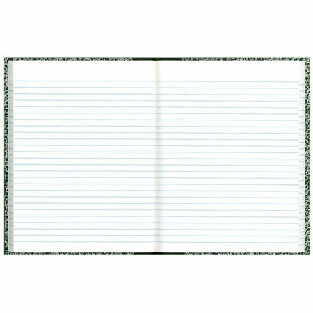 Rediform Center Sewn Lab Notebook - 96 Sheets - Sewn - 7 1/8" x 10 1/8" Sheet Size - White Paper - Green Marble Cover - Recycled - 1 Each