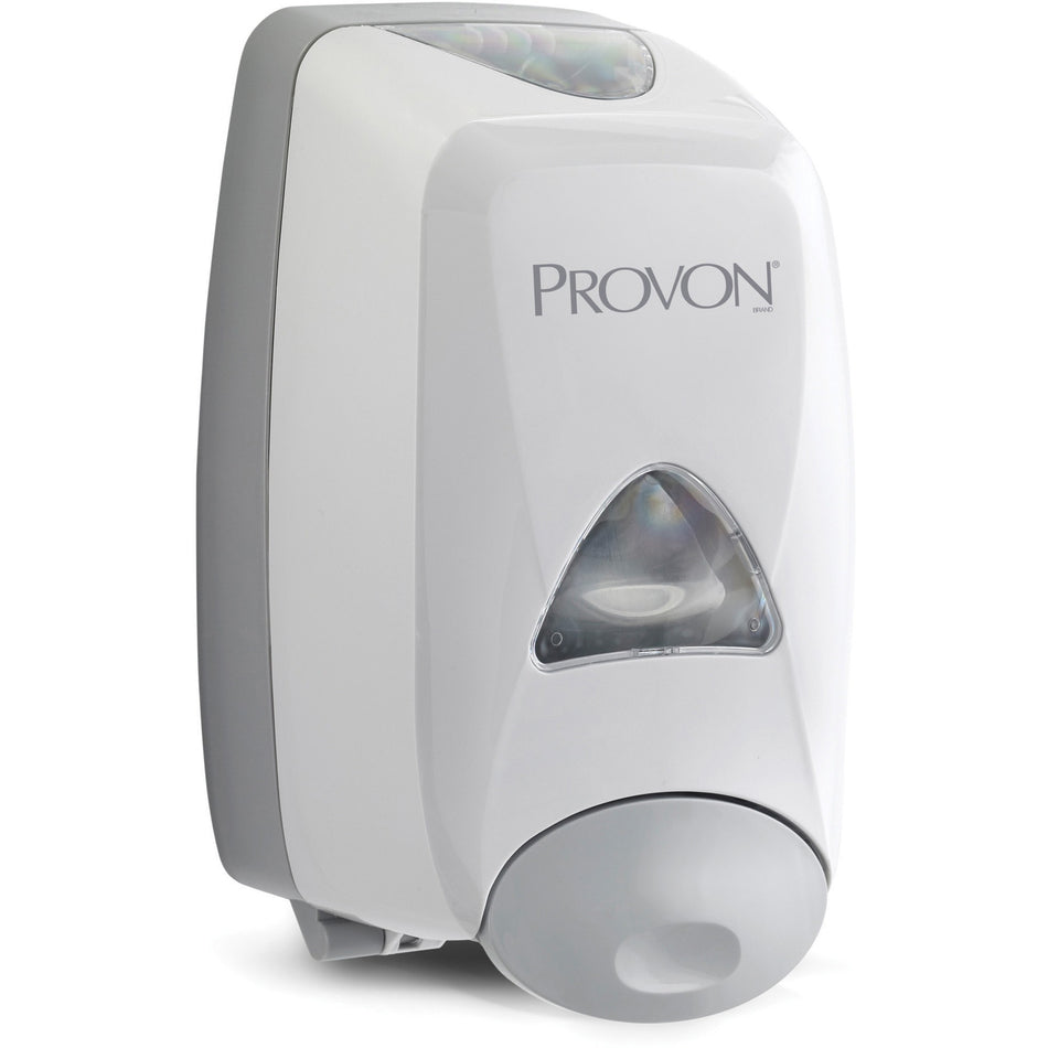 Provon FMX-12 Foam Soap Dispenser - Manual - 1.32 quart Capacity - Key Lock, Soft Push, Site Window - Dove Gray - 1 Each